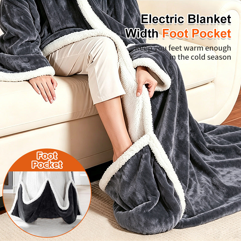 BSRWarm heated blanket variant with a sherpa-lined foot pocket