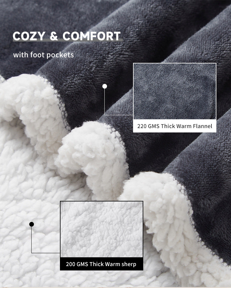 Heating element running across the back panel of the BSRWarm blanket