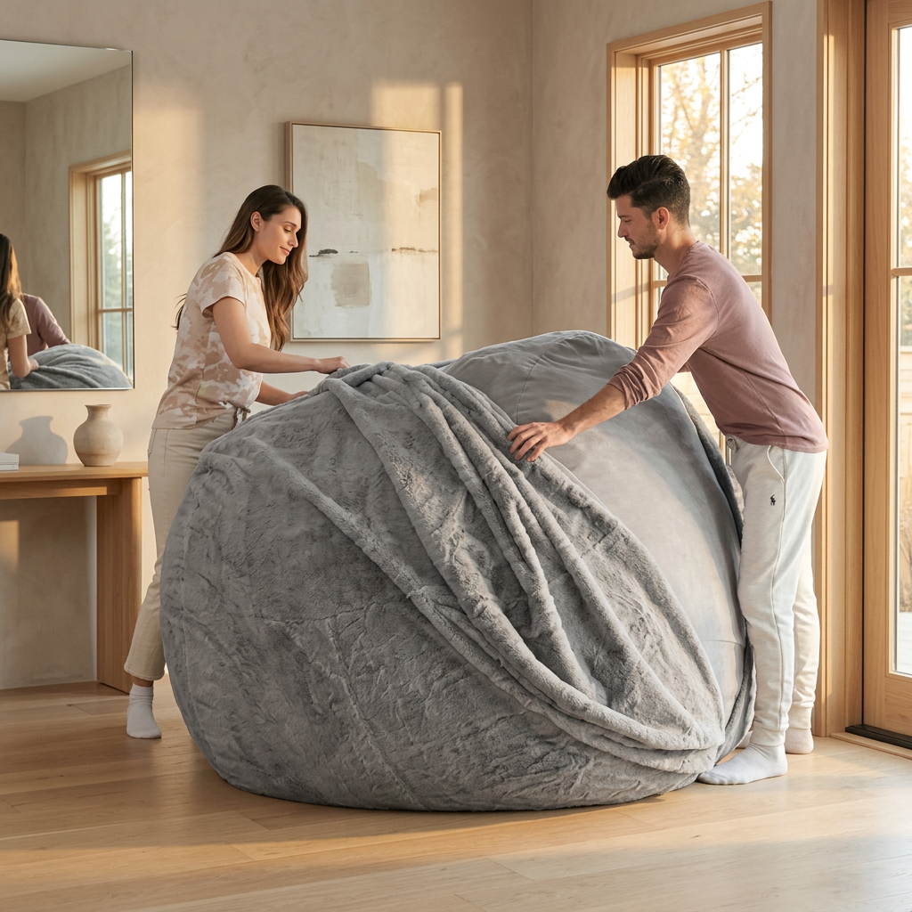 Gray Bean Bag Cover