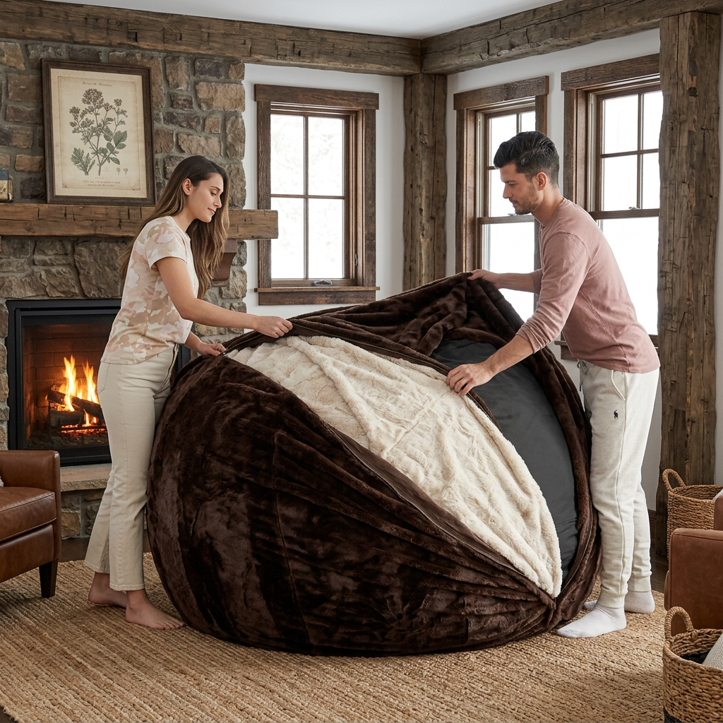 Brown Bean Bag Cover